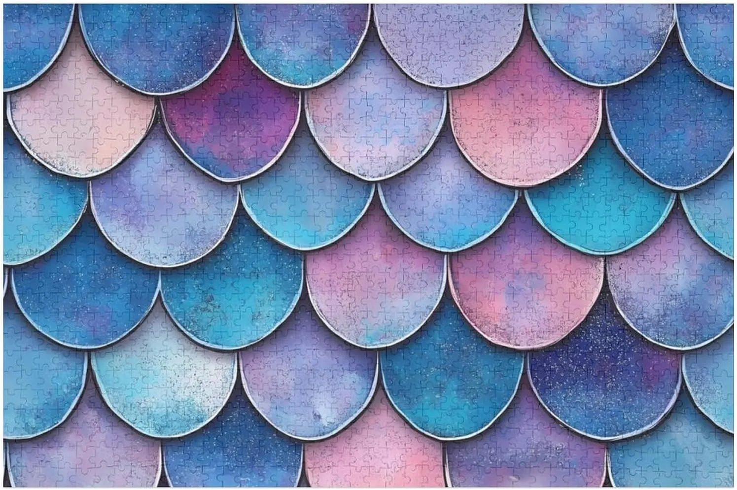 Mermaid Fish Scale Custom Jigsaw Puzzle for Adults Wooden Educational Game Art Home Decor 1000 PCS