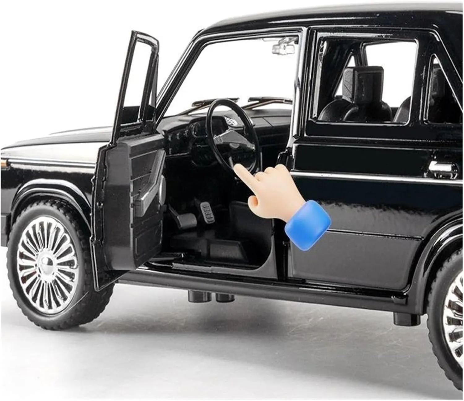 Metal Vehicles Toys 1:18 for Lada 2107 Metal Alloy Model Car Toy Sound and Light Mini Vehicle Toy Display Home Or Office Décor(White)