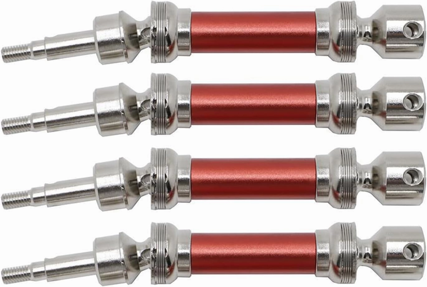 Metal Front and Rear Drive Shaft CVD Replacement for Arrma 1/8 Infraction 1/8 Vendetta 3S BLX Remote Control Car Upgrade Parts, Red