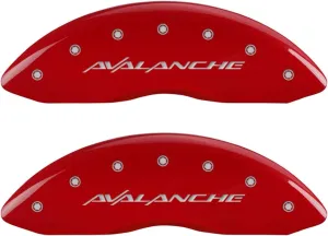 MGP Caliper Covers 2007-2014 Chevy Suburban/Tahoe/Avalanche - Front and Rear Set - Red
