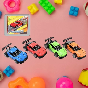 Mini Pull Back Racing Cars – 8 Pcs ABS Plastic Toy Car Set for Kids (Multicolor)