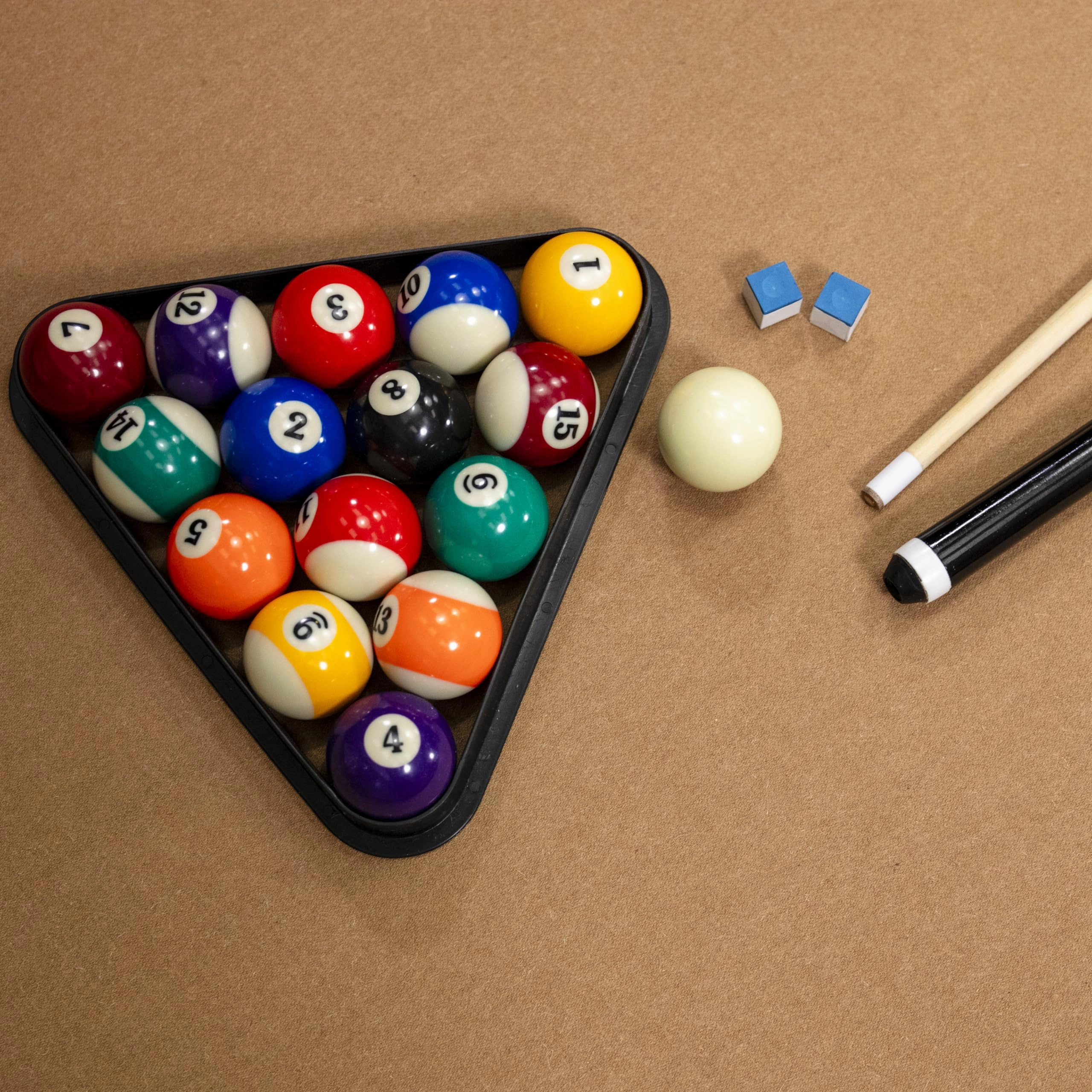 Minnesota Fats 8' Covington Billiard Table with Carved Solid-Wood Legs and Antiqued Wood Finish