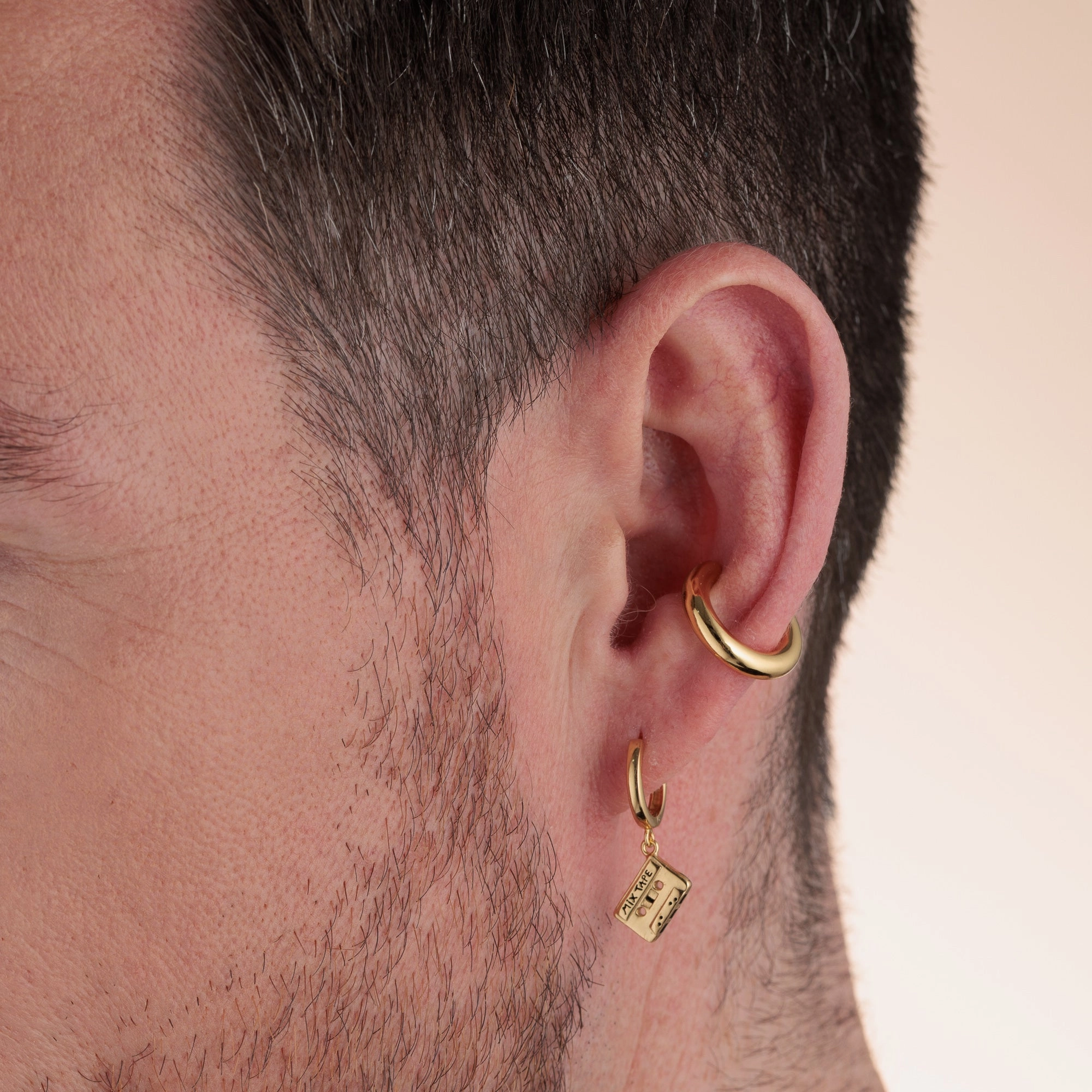 Mix Tape Charm Hoop Earrings
