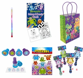 Monsters themed 12 Party Bags with Fillers