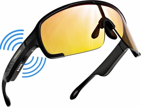 MOONCOOL Bluetooth Cycling Sunglasses, Polarized Smart Glasses for Men Women UV400 Protect Audio Sunglasses Outdoor Glasses