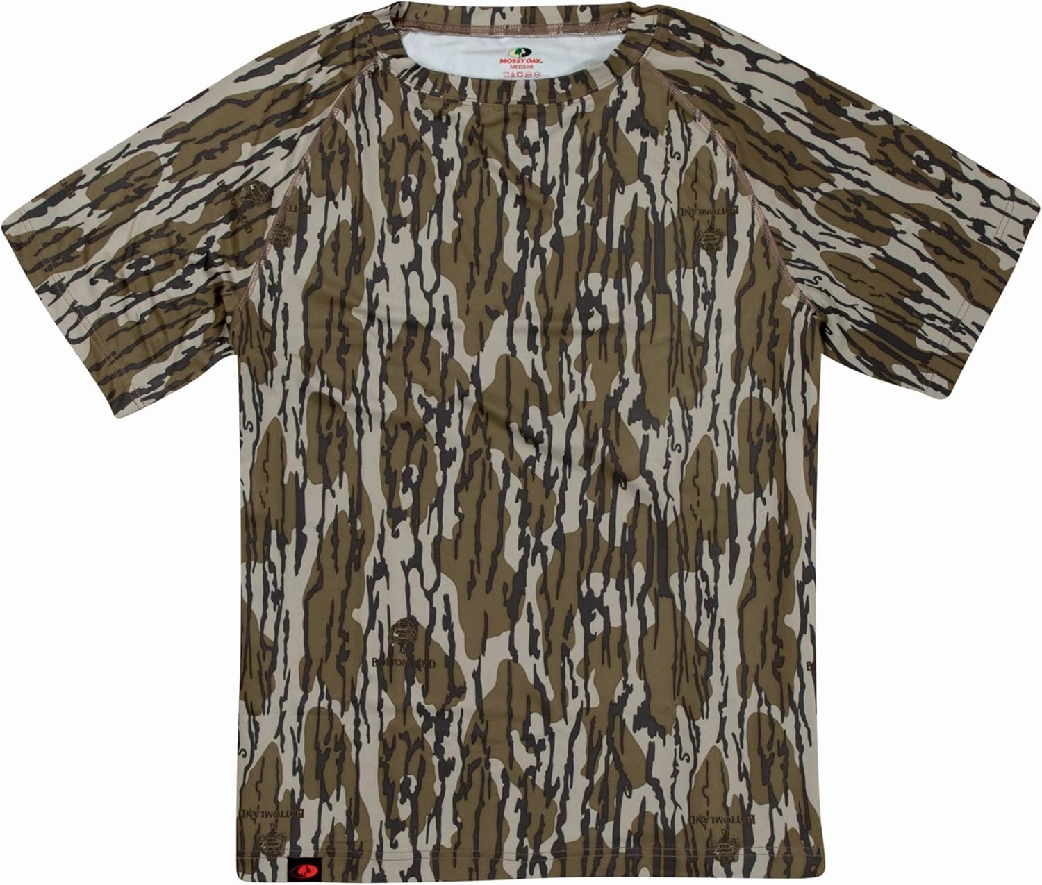 Mossy Oak Camo Hunting Short Sleeve Shirt for Men - Lightweight Performance Stretchable Tee with 4-Way Stretch & Cooling Tech