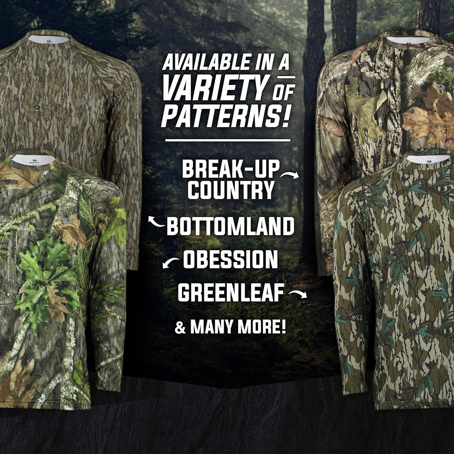 Mossy Oak Men's Hunting Shirt Camo Clothes Long Sleeve