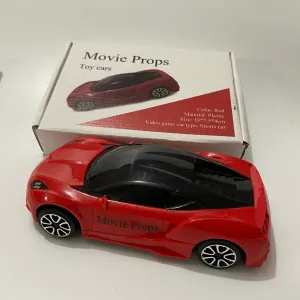Movie Props Toy Vehicle, Red Sports Car, Plastic Material, 18 x 7.5 x 4 cm