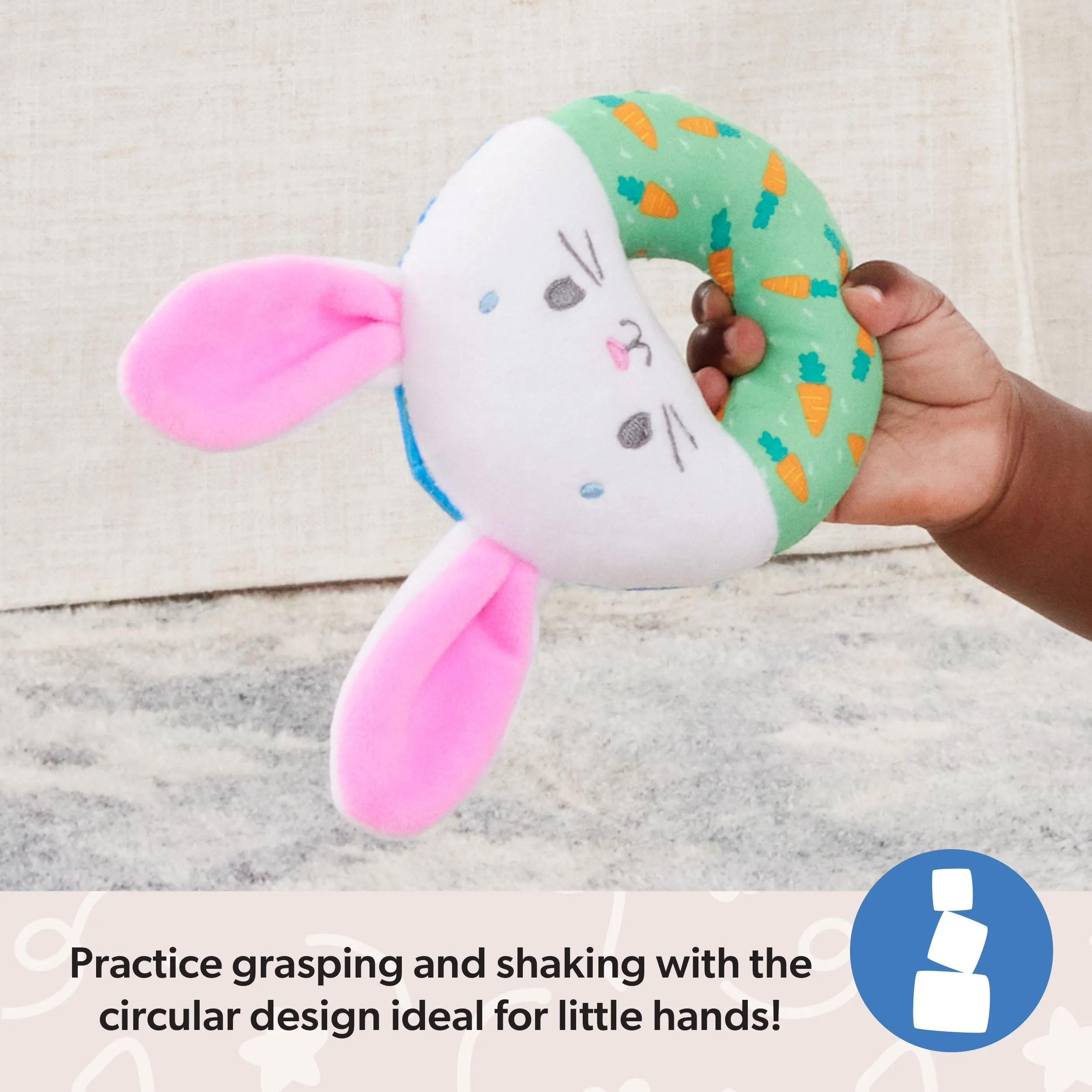Ms. Rachel Official Hop Little Bunnies Soft Rattle Toy