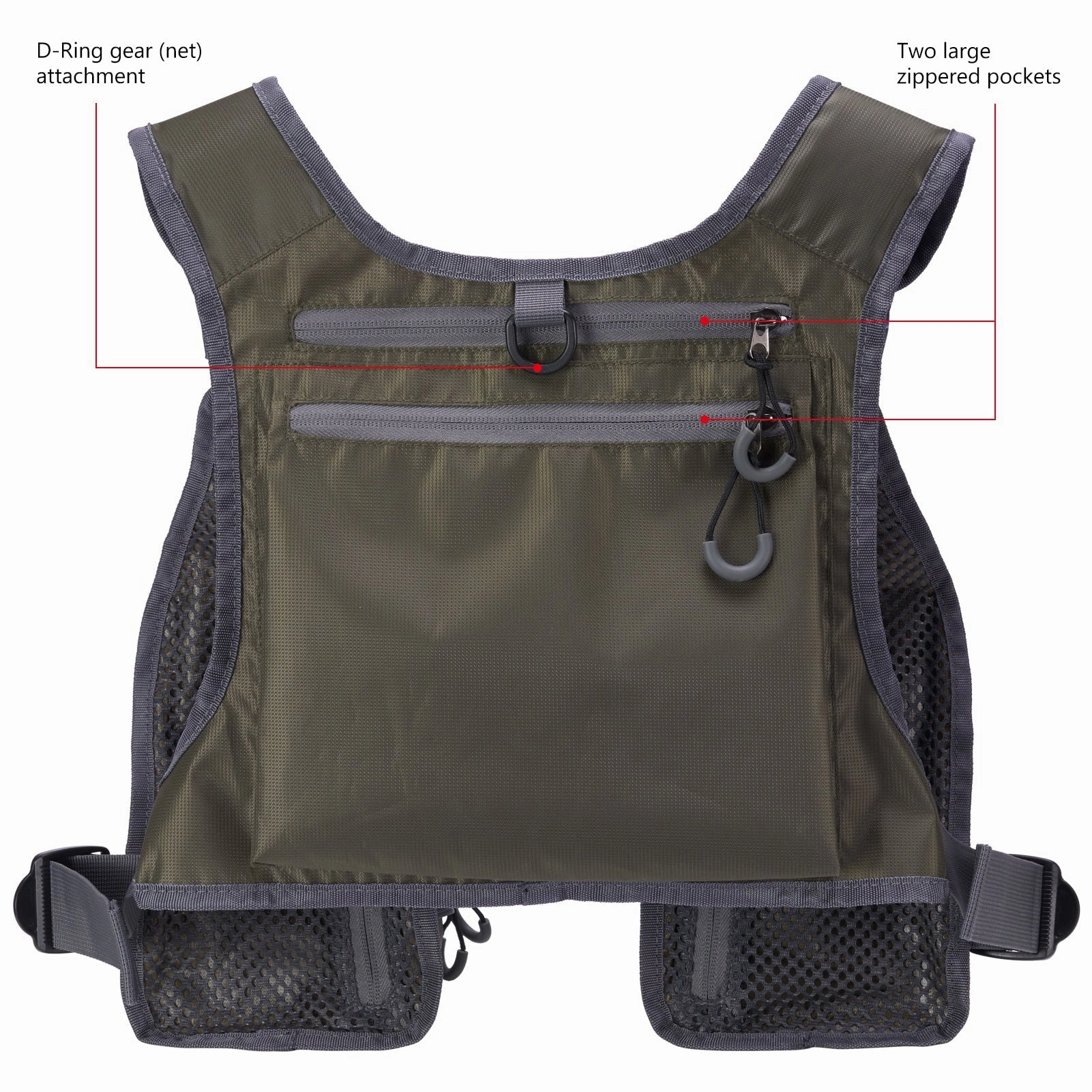 Multi-Pockets  Fishing Life Vest - Ultra Lightweight Fly Fishing Vest for Men and Women
