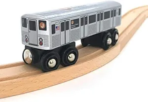 Munipals MP01-110J NYC Subway J-Train Nassau Street Express Wooden Railway Compatible R179