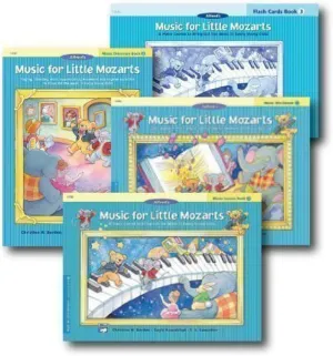 Music for Little Mozarts Level 3 - Piano Curriculem Set - Lesson Book, Discovery Book, Workbook and Flash Cards Included