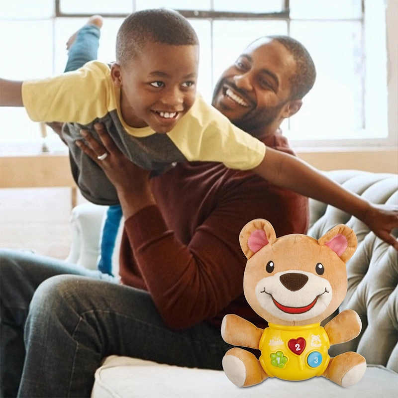 Musical Animal Plush Toys with Flashing Light for Babies