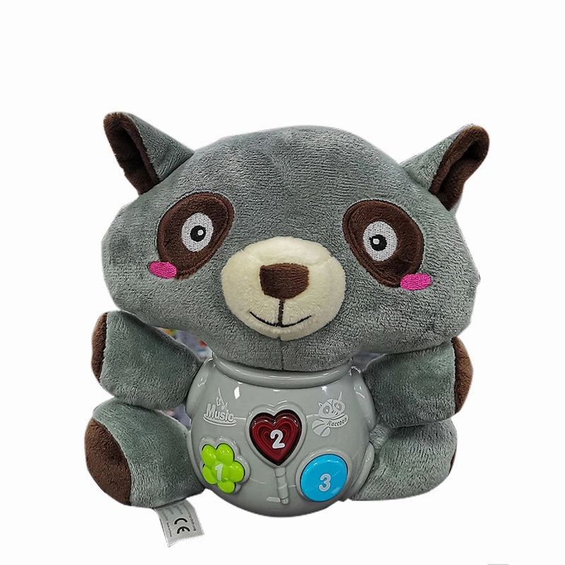 Musical Animal Plush Toys with Flashing Light for Babies