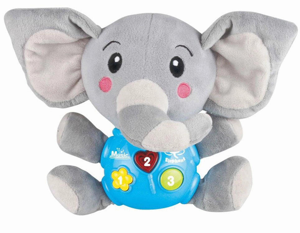 Musical Animal Plush Toys with Flashing Light for Babies