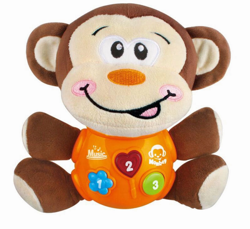 Musical Animal Plush Toys with Flashing Light for Babies
