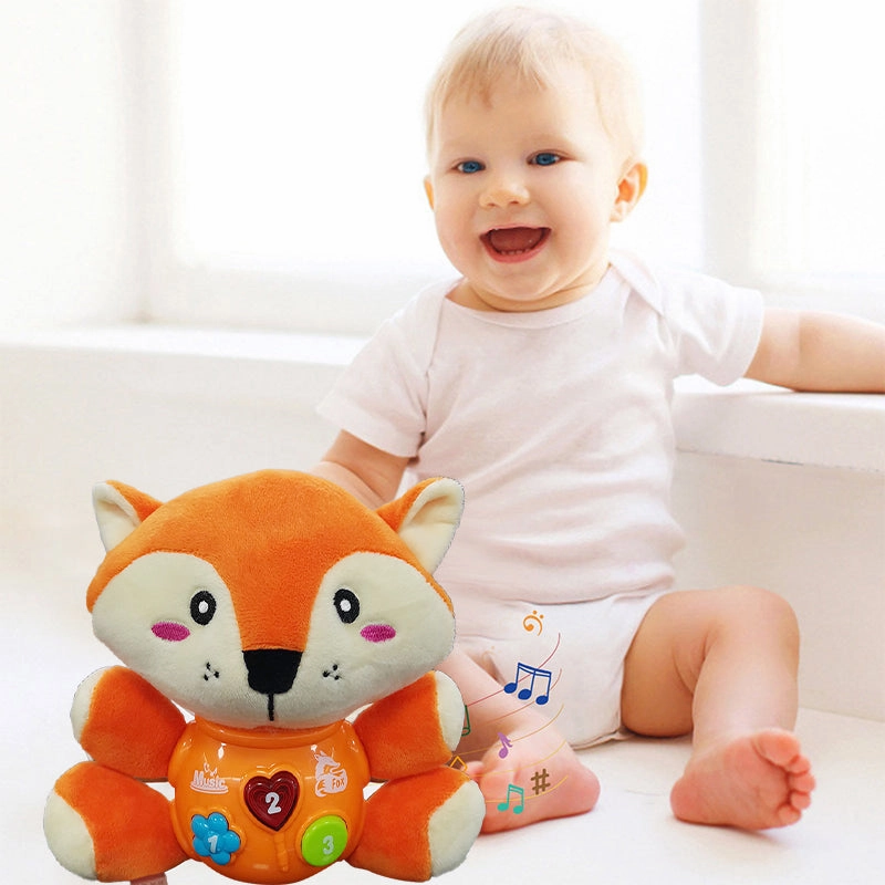 Musical Animal Plush Toys with Flashing Light for Babies