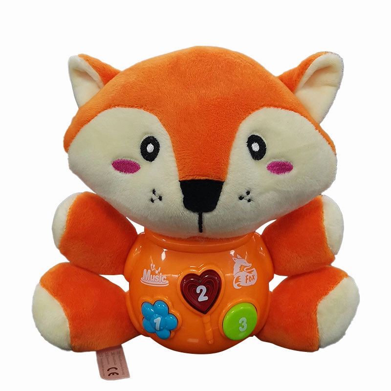 Musical Animal Plush Toys with Flashing Light for Babies