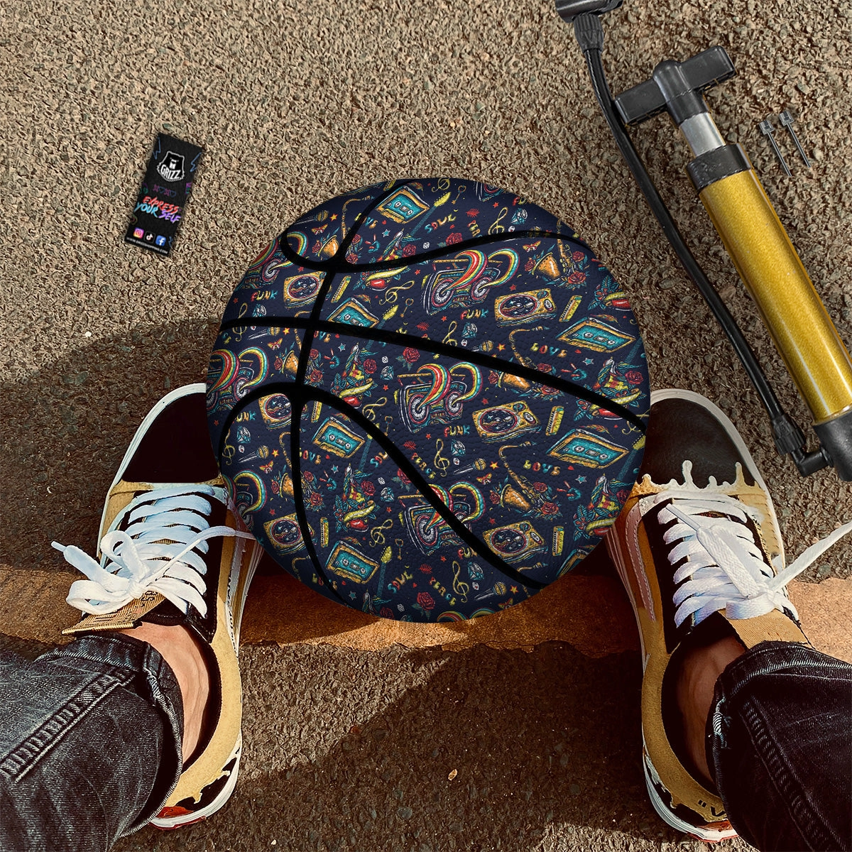 Musical Instruments Print Pattern Basketball