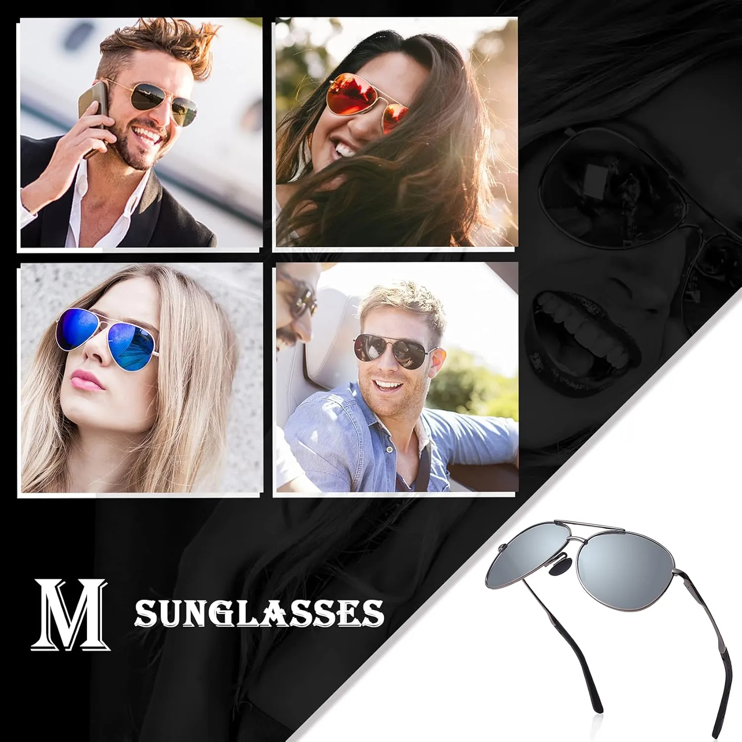 mxnx Aviator Sunglasses for Men Polarized Women UV Protection Lightweight Driving Fishing Sports Unisex glasses MX208