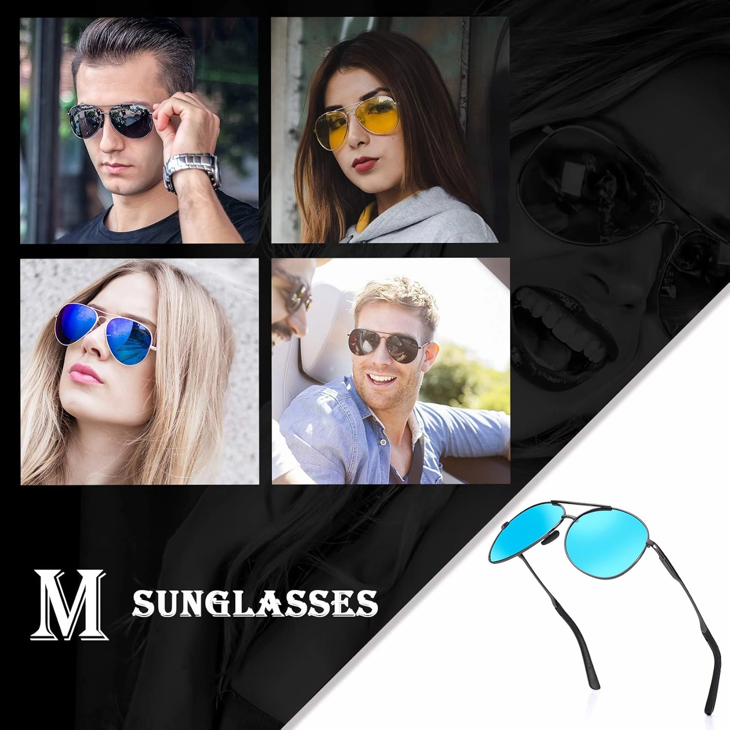 mxnx Aviator Sunglasses for Men Polarized Women UV Protection Lightweight Driving Fishing Sports Unisex glasses MX208