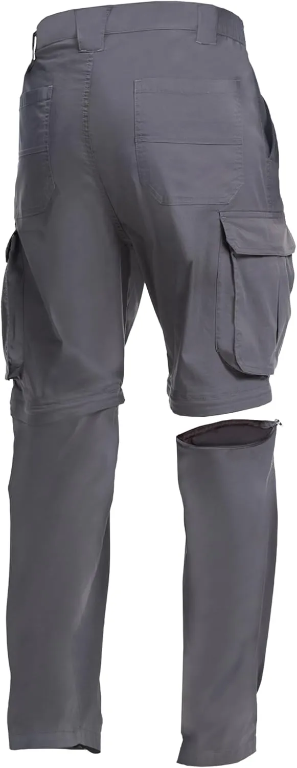 NATUVENIX Hiking Pants Men Quick Dry Convertible Fishing Pants for Men Zip Off Lightweight Mens Cargo Pants Outdoor Travel