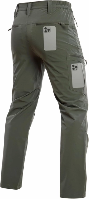 NAVEKULL Men's Lightweight Hiking Pants Quick Dry Stretch Fishing Tactical Work Pants with Zipper Pockets
