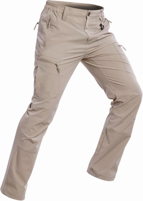 NAVEKULL Men's Lightweight Hiking Pants Quick Dry Stretch Fishing Tactical Work Pants with Zipper Pockets