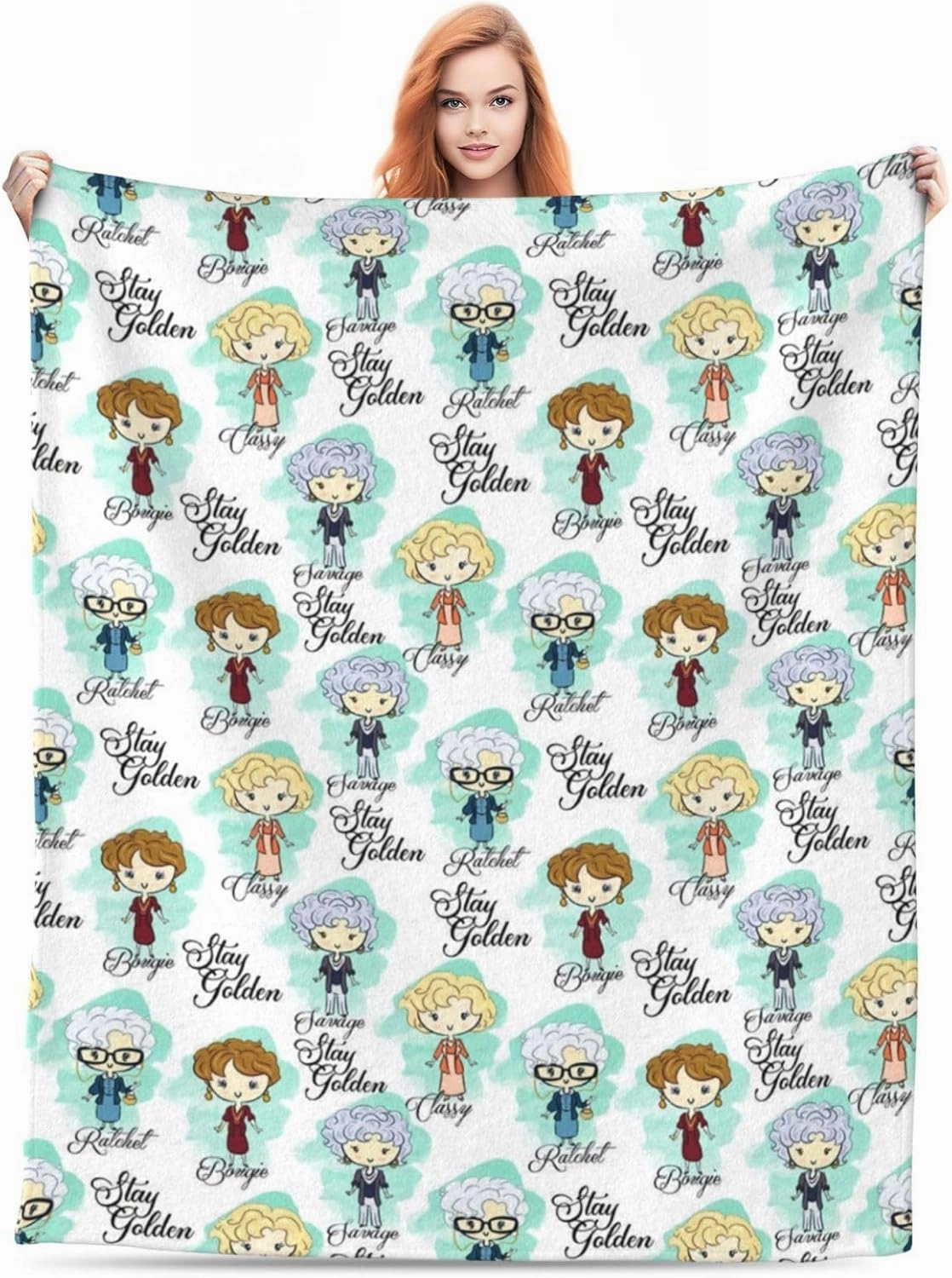 Neeparper Golden Girls Blanket Gifts 60x50 Throw Blanket Lightweight Golden Girls Merchandise for Couch Bed Sofa Car