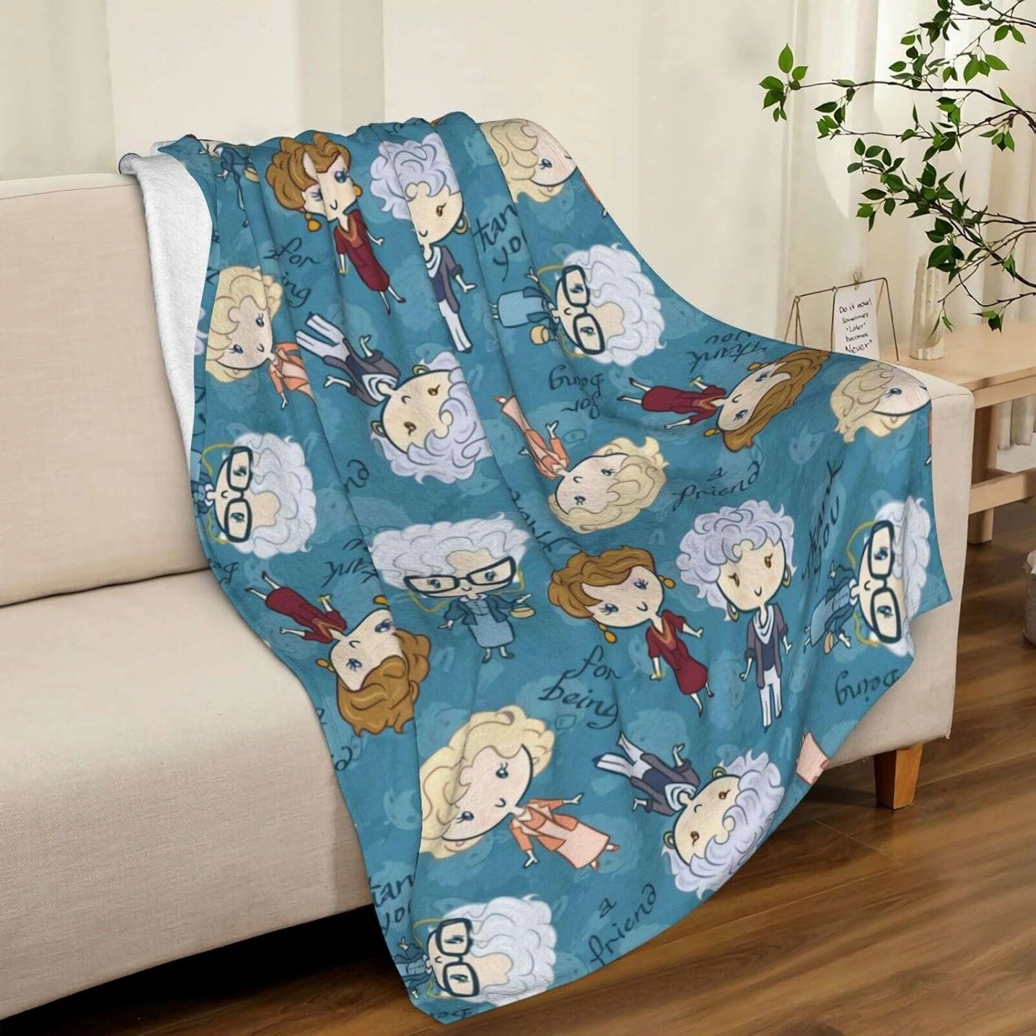 Neeparper Golden Girls Blanket Gifts 60x50 Throw Blanket Lightweight Golden Girls Merchandise for Couch Bed Sofa Car