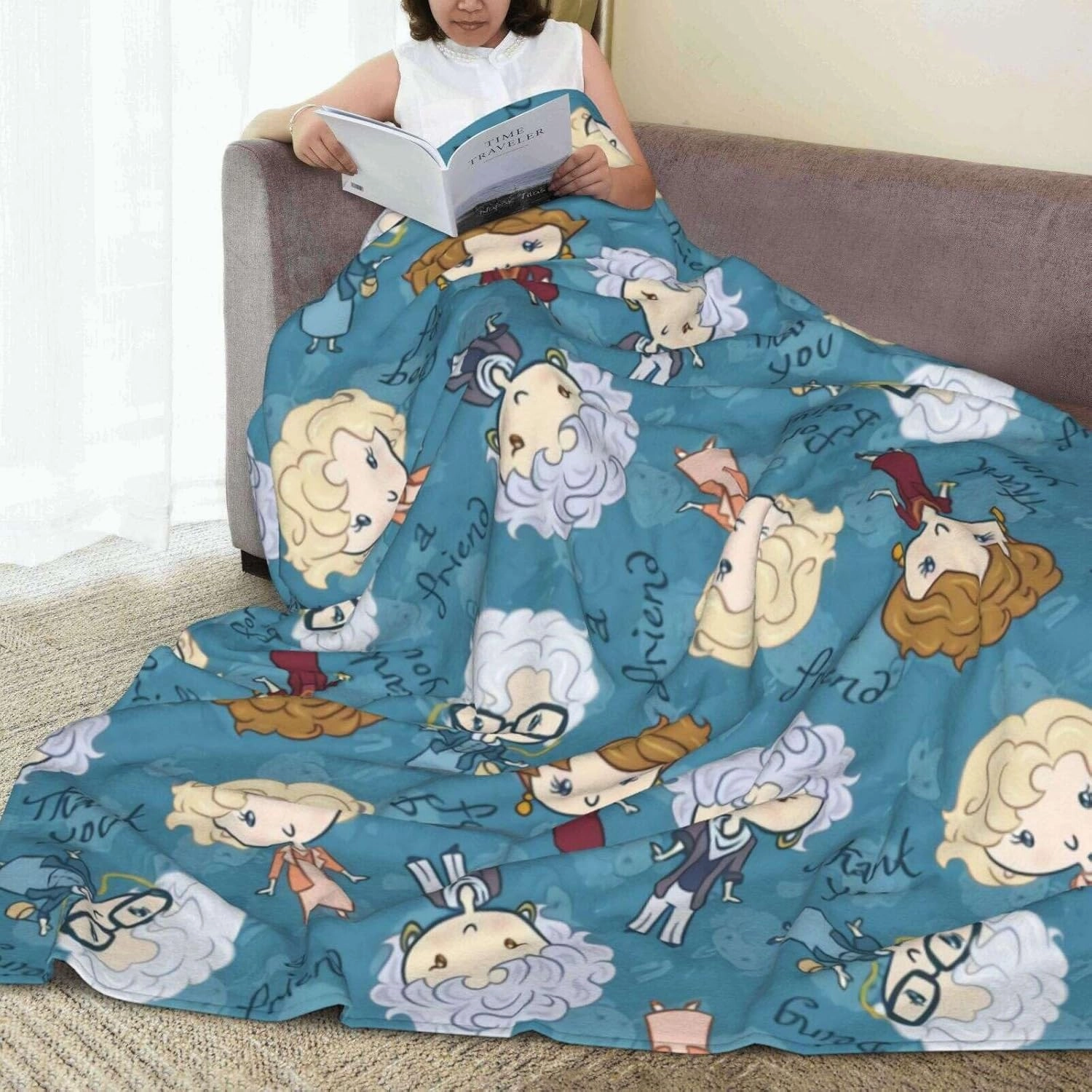 Neeparper Golden Girls Blanket Gifts 60x50 Throw Blanket Lightweight Golden Girls Merchandise for Couch Bed Sofa Car