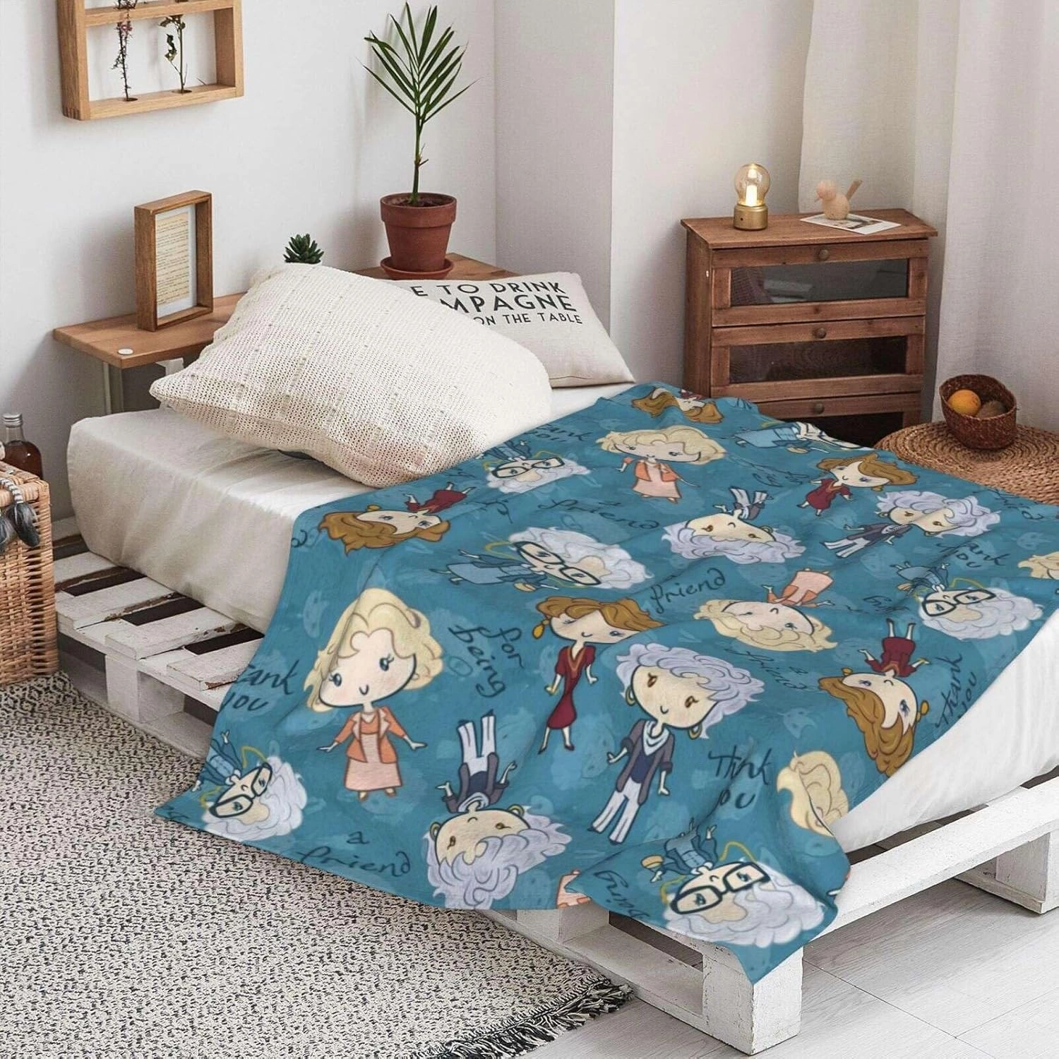 Neeparper Golden Girls Blanket Gifts 60x50 Throw Blanket Lightweight Golden Girls Merchandise for Couch Bed Sofa Car