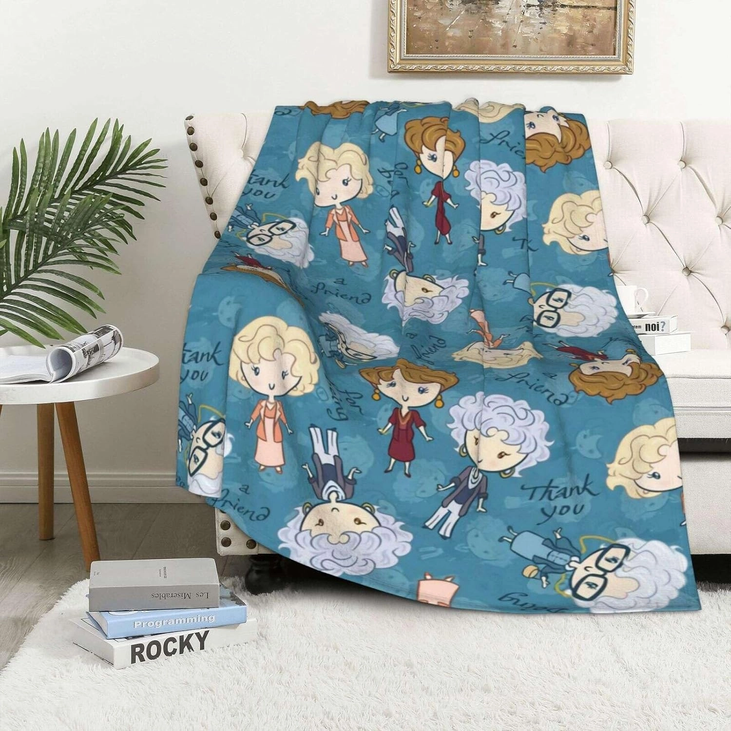 Neeparper Golden Girls Blanket Gifts 60x50 Throw Blanket Lightweight Golden Girls Merchandise for Couch Bed Sofa Car