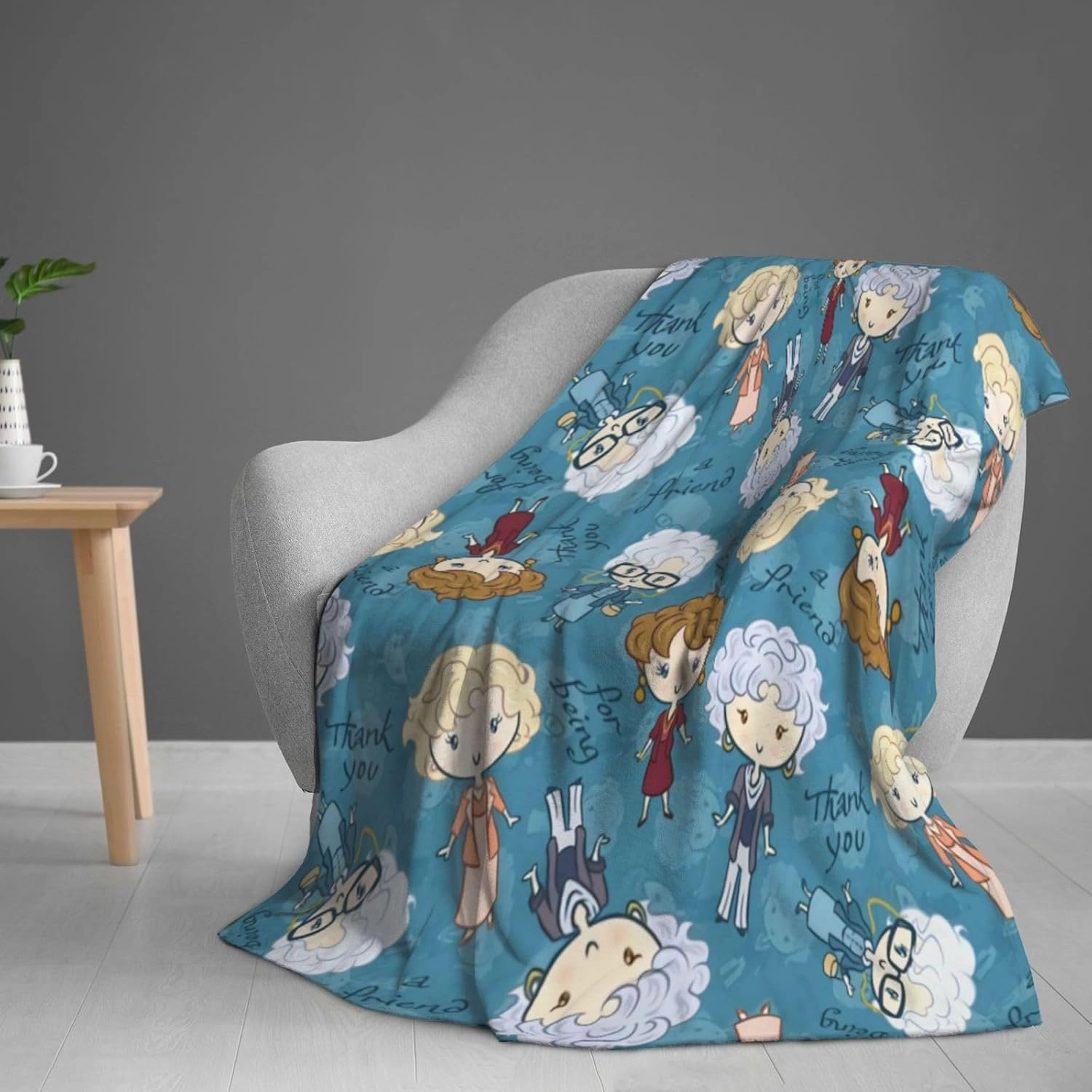 Neeparper Golden Girls Blanket Gifts 60x50 Throw Blanket Lightweight Golden Girls Merchandise for Couch Bed Sofa Car