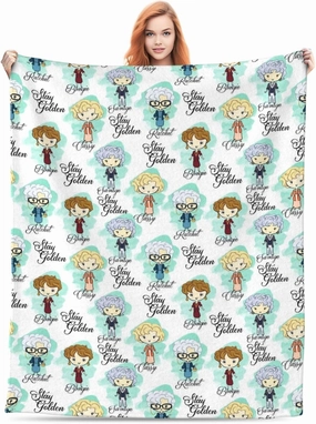 Neeparper Golden Girls Blanket Gifts 60x50 Throw Blanket Lightweight Golden Girls Merchandise for Couch Bed Sofa Car