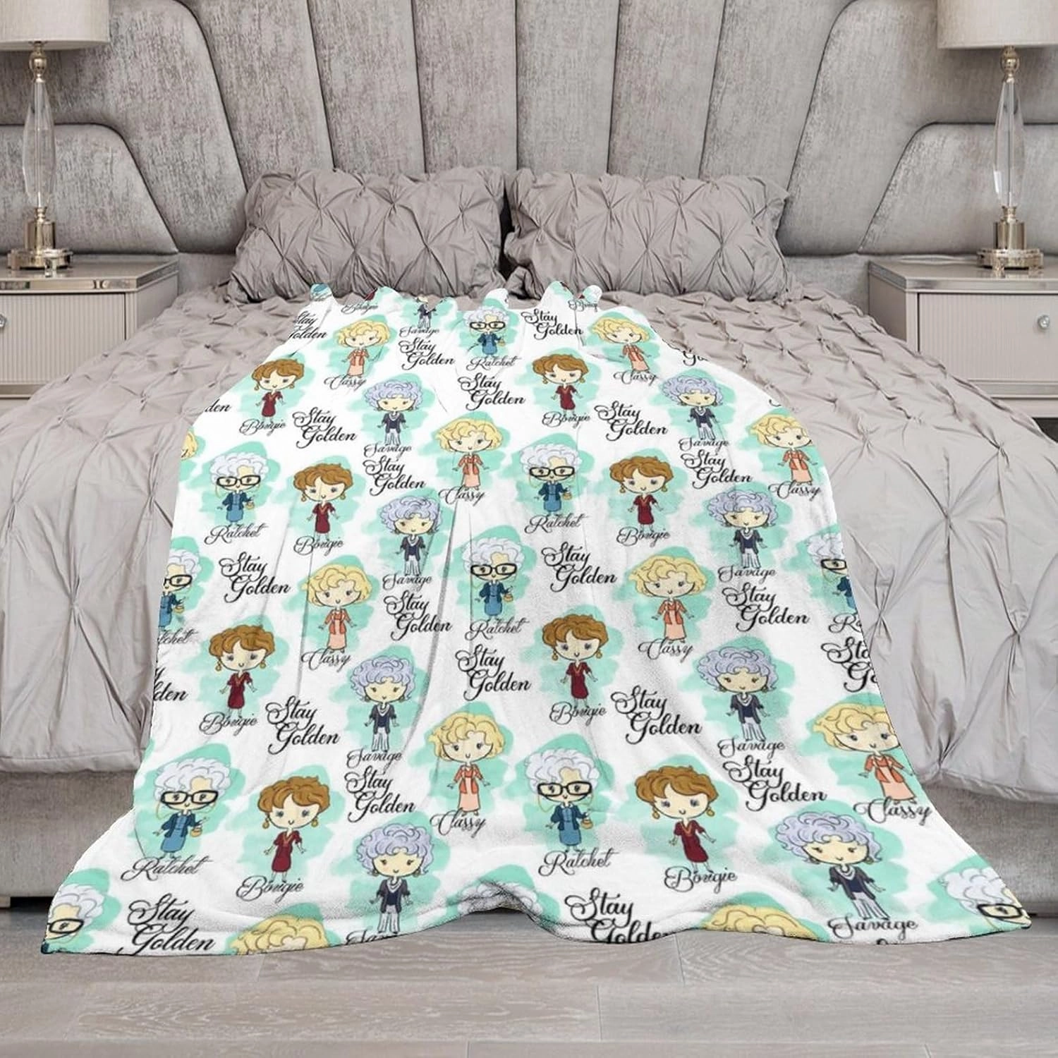 Neeparper Golden Girls Blanket Gifts 60x50 Throw Blanket Lightweight Golden Girls Merchandise for Couch Bed Sofa Car