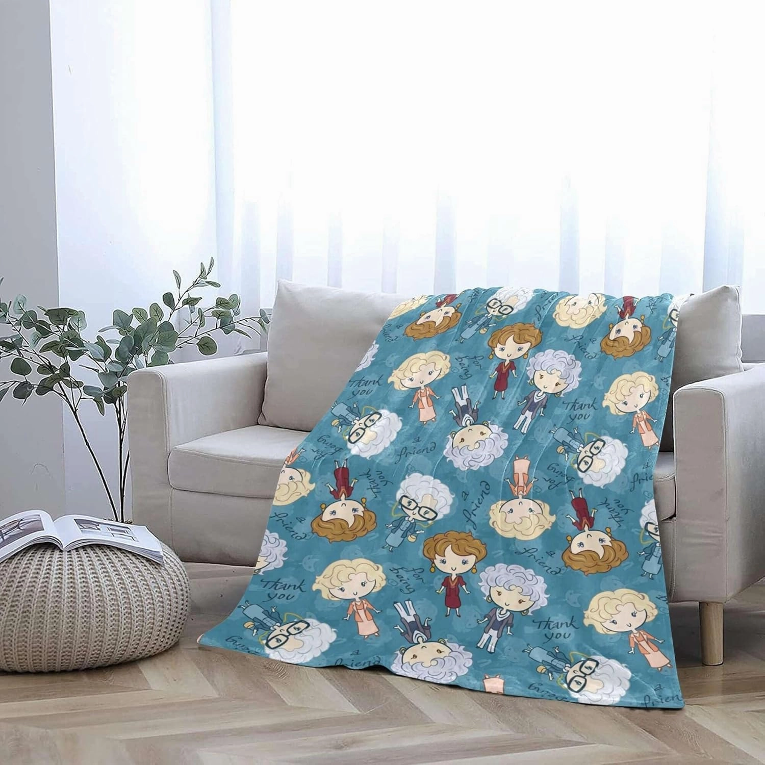 Neeparper Golden Girls Blanket Gifts 60x50 Throw Blanket Lightweight Golden Girls Merchandise for Couch Bed Sofa Car
