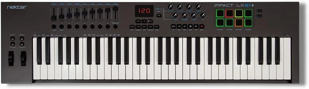 Nektar Impact LX61  Keyboard Controller, MultiColored,Dark Grey