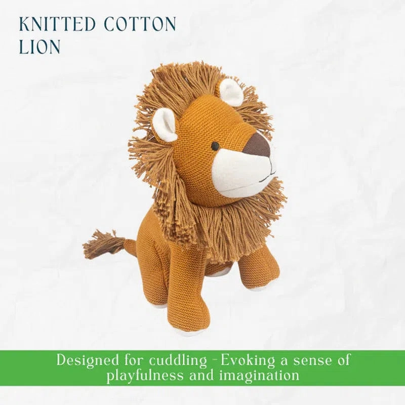 New Born Gift Set - Blanket, Lion Plush Toy & Wooden Teethers (0 Month - 7 Years)