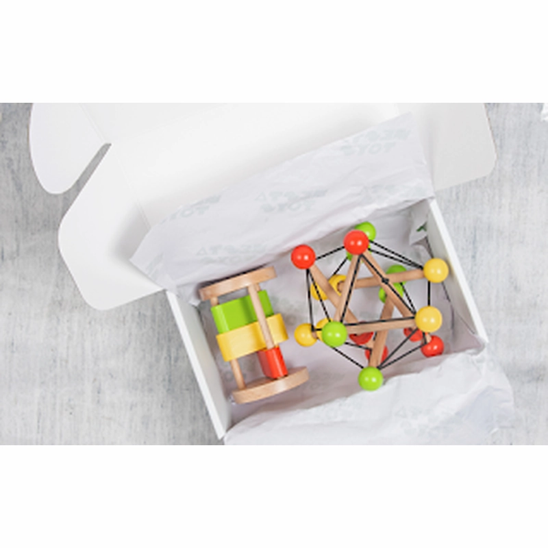 Newborn Gift Set - Wooden Musical Rattles and Teether (3-12 Months)