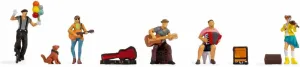 Noch H0 Street Artist Figures Hand Coloured Plastic Figure Set for Gauge H0 - Revives Your Model Railway System