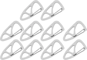 Non Lost Keychain Carabiner, 10PCS Stainless Steel Spring Hook D Shape Puzzle Buckle for Men Women