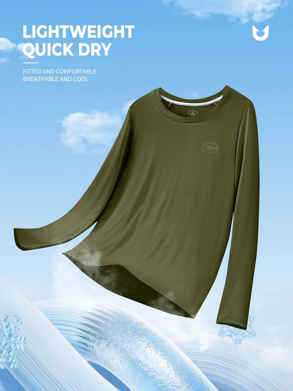 NORTHYARD Men's UPF 50  Sun Protection Shirts Long Sleeve Swim Beach Rash Guard UV Lightweight Quick Dry Fishing SPF T-Shirt