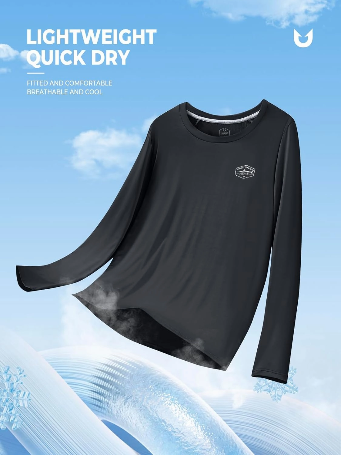 NORTHYARD Men's UPF 50  Sun Protection Shirts Long Sleeve Swim Beach Rash Guard UV Lightweight Quick Dry Fishing SPF T-Shirt