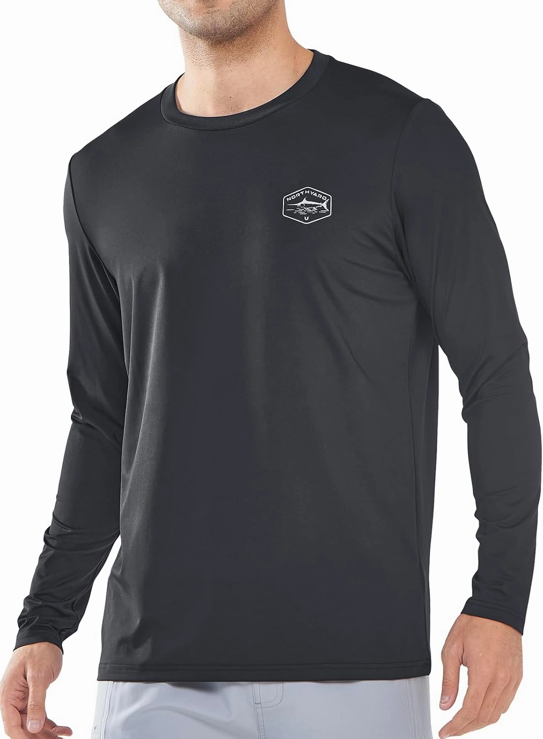 NORTHYARD Men's UPF 50  Sun Protection Shirts Long Sleeve Swim Beach Rash Guard UV Lightweight Quick Dry Fishing SPF T-Shirt