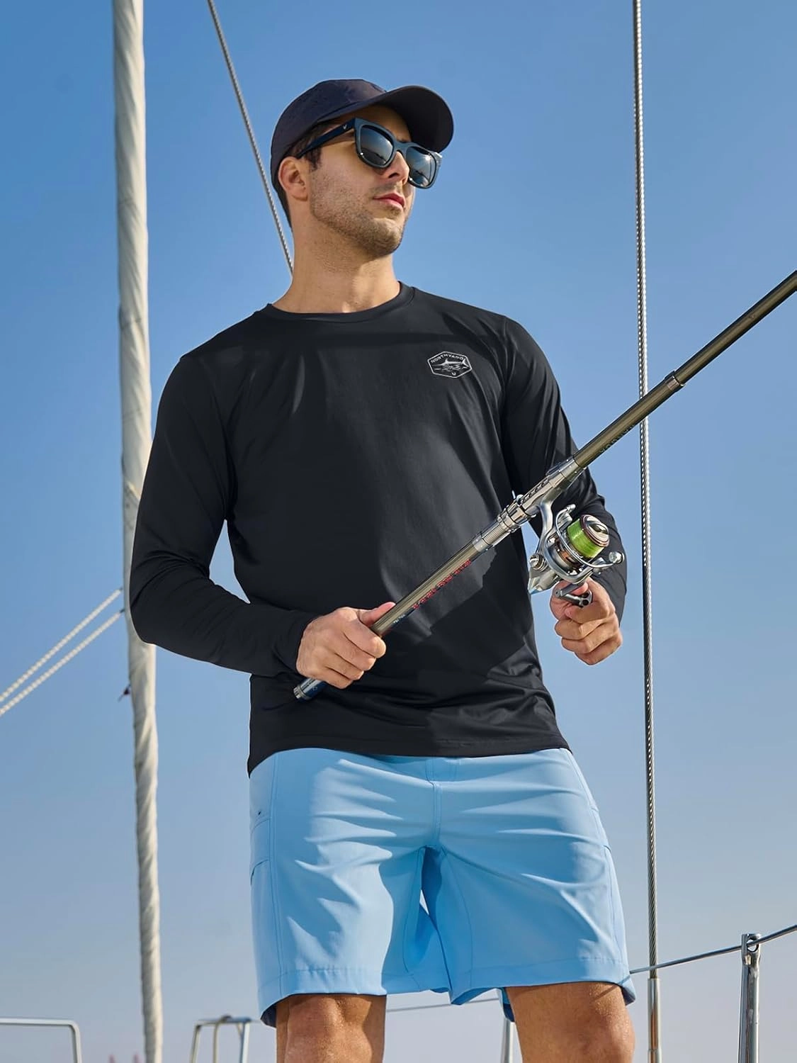 NORTHYARD Men's UPF 50  Sun Protection Shirts Long Sleeve Swim Beach Rash Guard UV Lightweight Quick Dry Fishing SPF T-Shirt