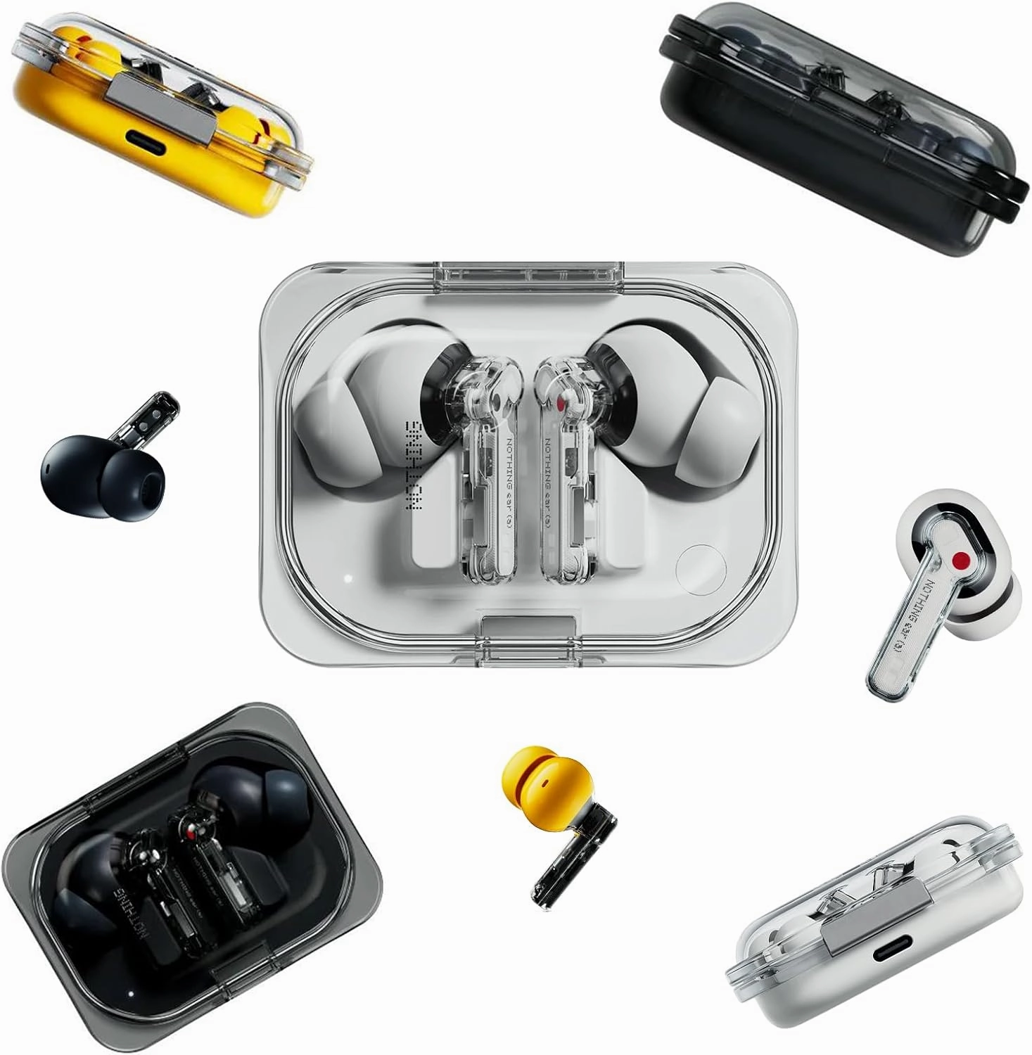 Nothing Ear (a) Wireless Earbuds with ChatGPT Integration, 45dB Hybrid Noise Cancelling Earbuds, Hi-Res Audio, Advanced Equaliser, Dual Connect, 6 Mics,42.5H Playtime Ear buds Wireless Bluetooth White