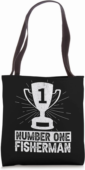 Number One Fisherman Trout Fishing Fly Fishing Tote Bag