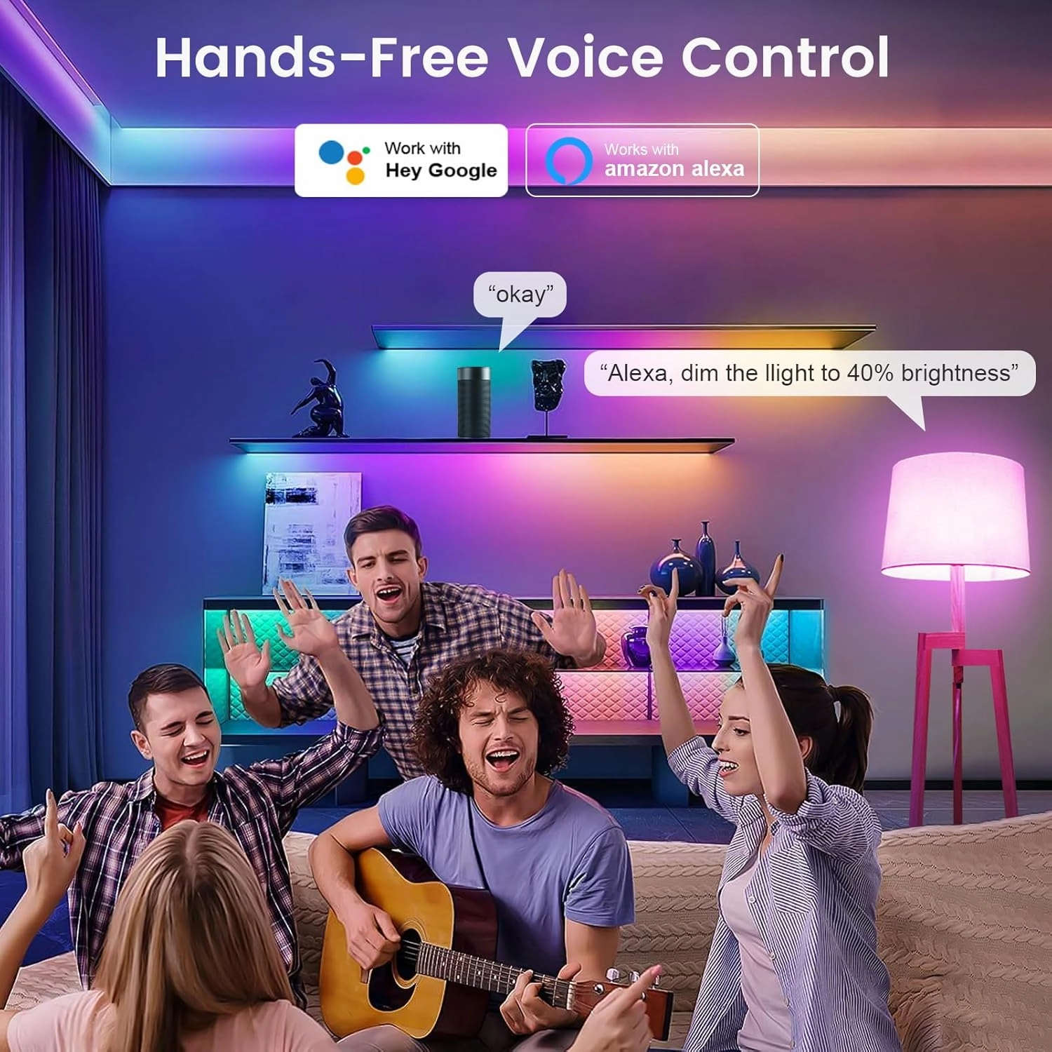 OHLUX 2 Pack E12 LED Bulb, 4W 40 Watt Equivalent Dimmable Smart Candelabra Bulbs Compatible with Alexa, Google Home, Color Changing, Music Sync, Voice Control, Timer