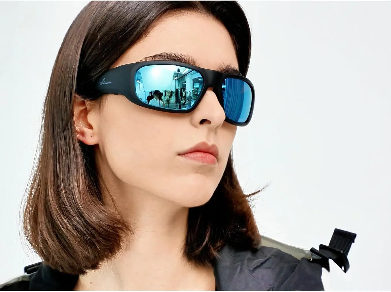 OhO Smart Glasses,Polarized Sunglasses with Bluetooth Speaker,Athletic/Outdoor UV Protection and Voice Control,Unisex(Mirror Blue Lens)